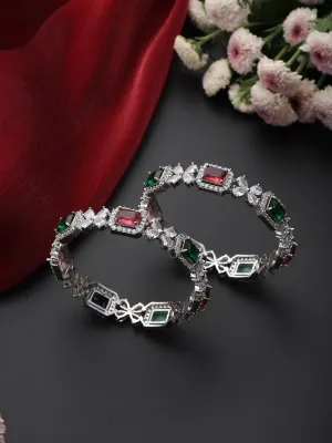 Multi Color American Diamond Pair of Bangles