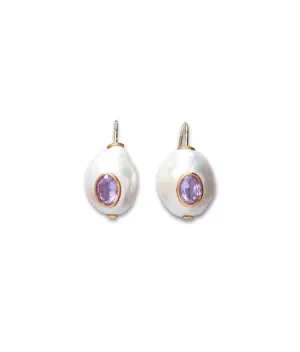 Pearl Pablo Earrings in Pink Amethyst Multi