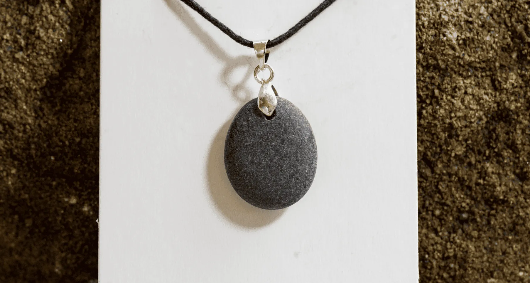 Planted By the Waters Necklace -  Beach Pebble Necklace Small