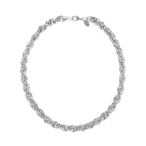 Rhodium Plated Multi Link Chain