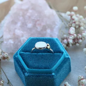 Sacred Love  moonstone gemstone sterling silver ring