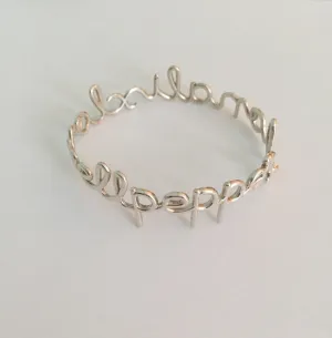 Script Wire Name Bracelet (Customizable)