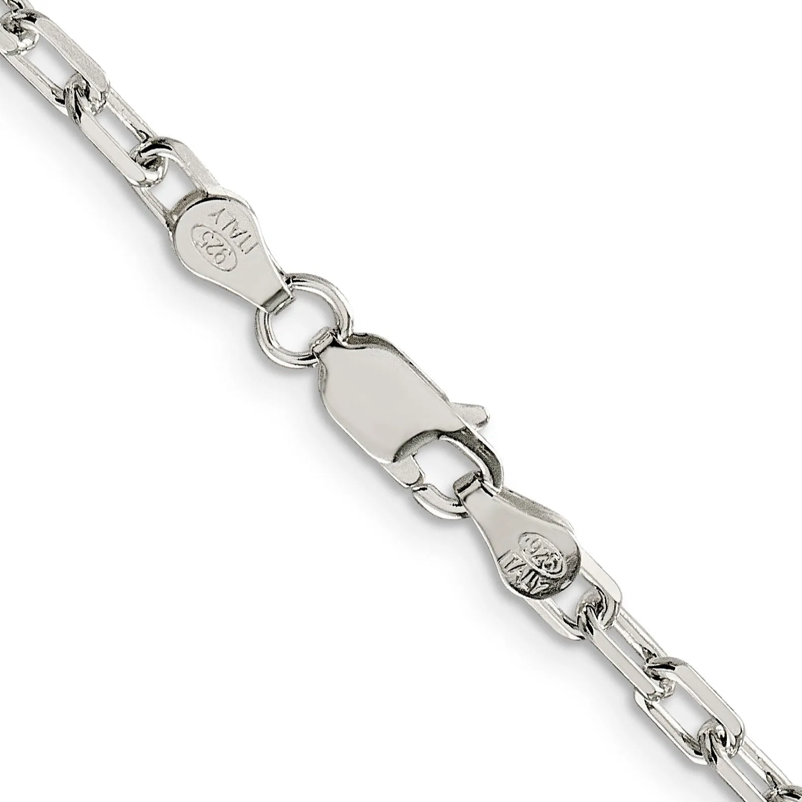 Silver 3.50-mm Fancy D.C Open Link Cable Chain