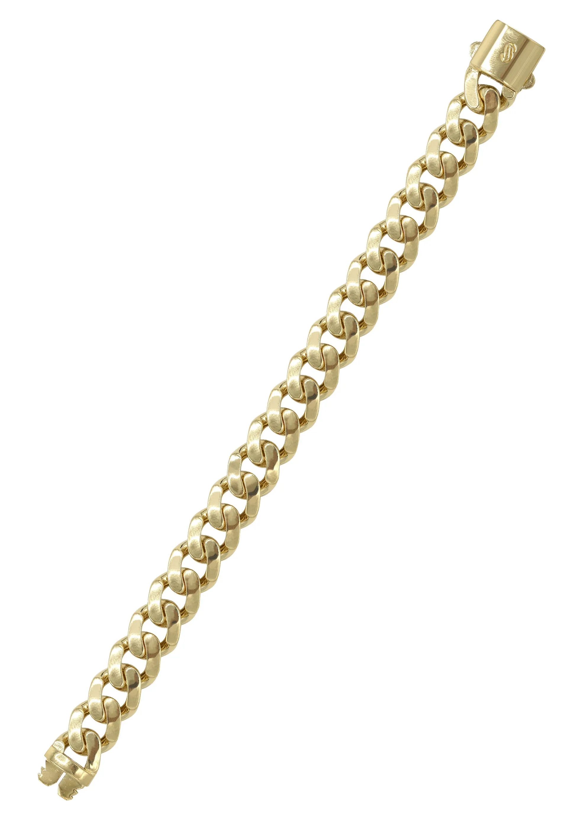 Silver Gold Hollow Miami Cuban Link Bracelet