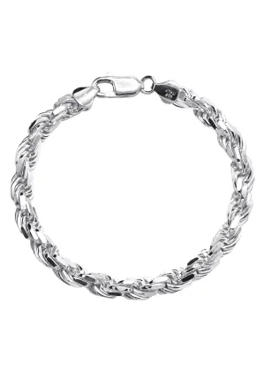 Silver White Rope Bracelet