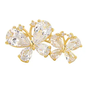 SISSLIA Rhinestone Animals Brooch Jewelry Zircon Crystal Butterfly Pin Brooches