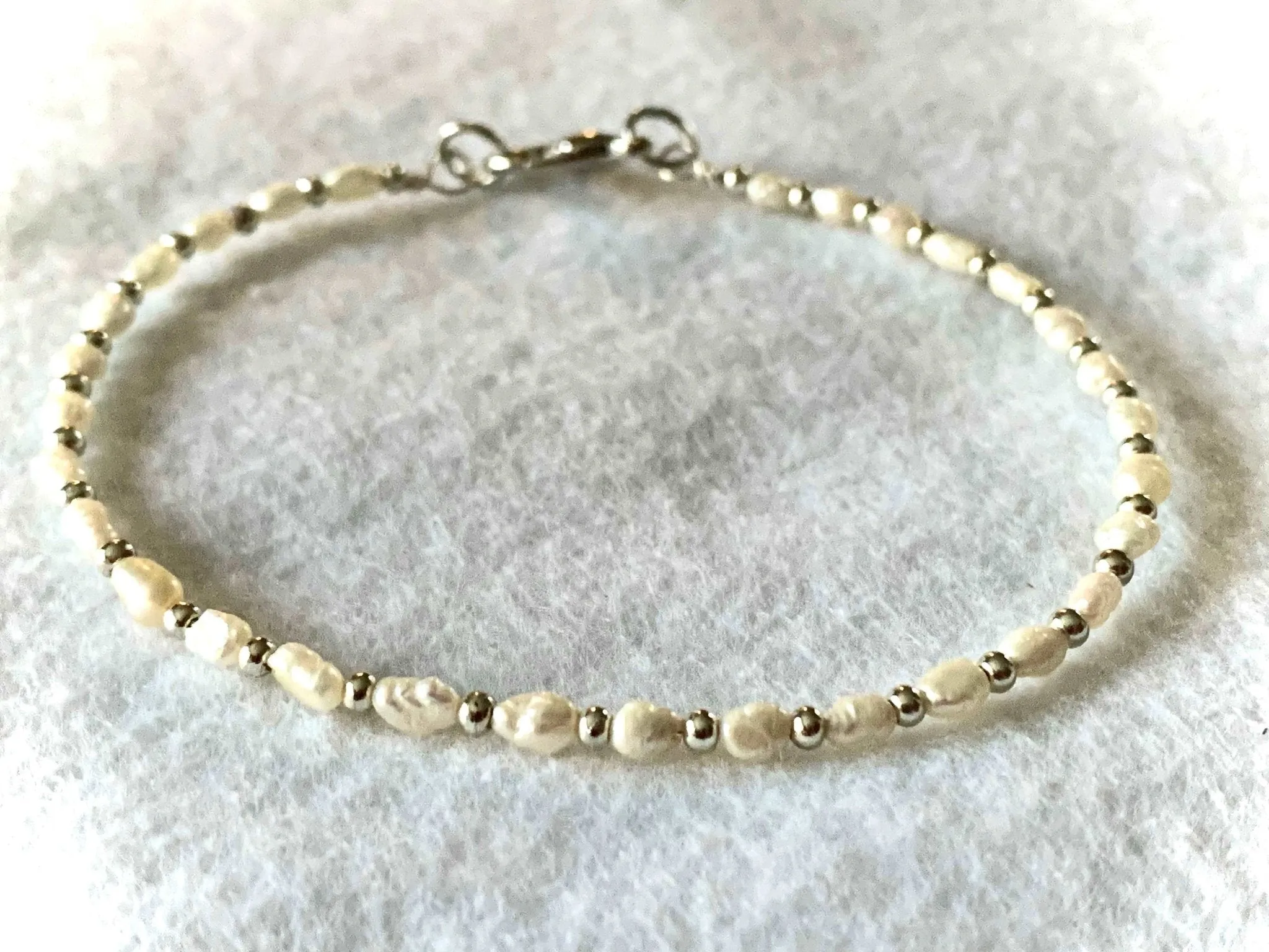 🔴SOLD🔴 Abigail Handmade Cultured Rice Pearl Bracelet