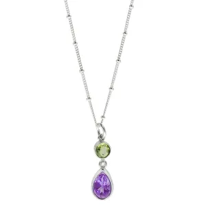 Sonoma Art Works Peridot Amethyst Pear Drop Necklace