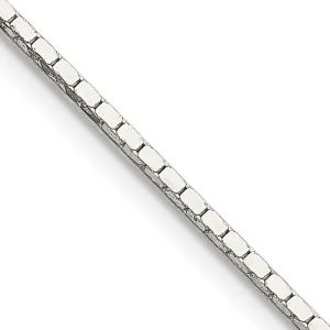 Sterling Silver 1mm Mirror Box Chain Necklace