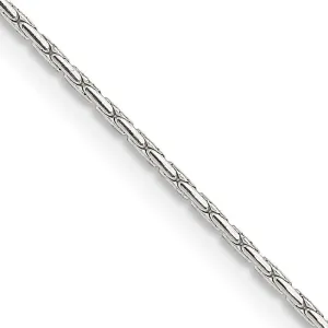 Sterling Silver 1mm Oval Box Chain Necklace