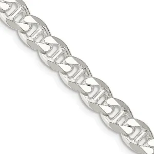 Sterling Silver 8.25mm Flat Cuban Anchor Chain Necklace