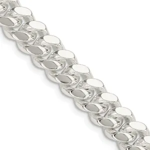 Sterling Silver 9mm Polished Domed Curb Chain Necklace