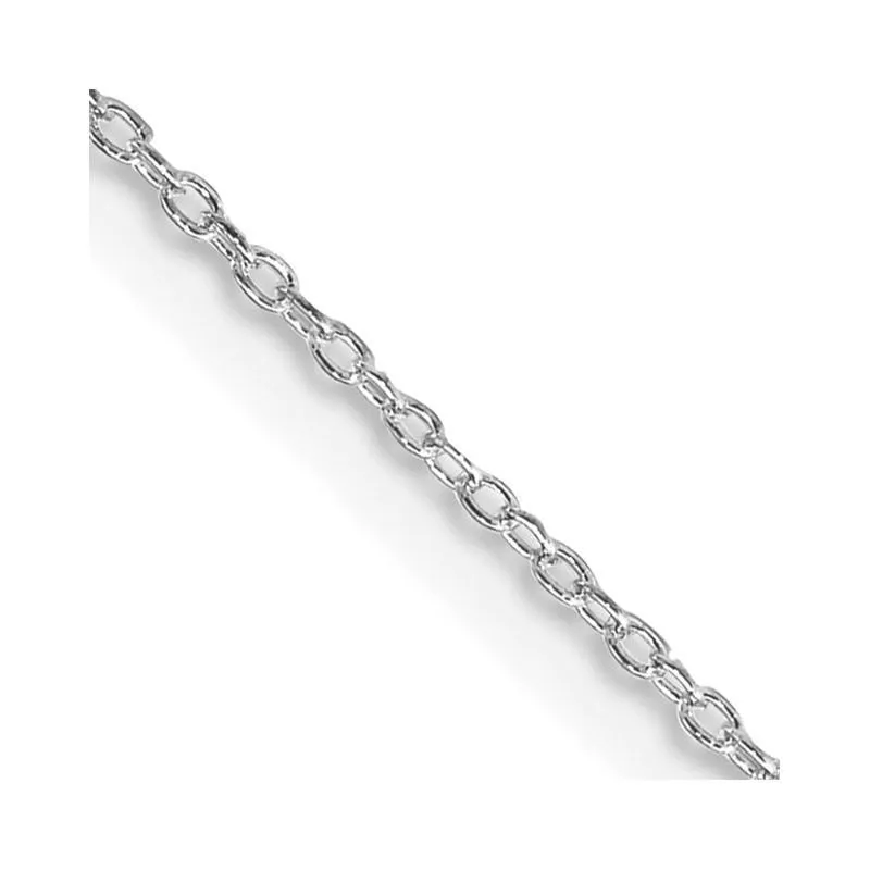 Sterling Silver Rhodium-plated 1.1mm Forzantina Cable Chain Necklace w/2in ext.