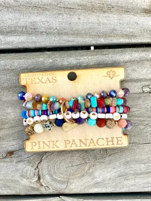 The Pink Panache Summer Charm Stack Bracelet Set