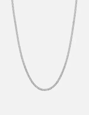 Track Chain Necklace, Sterling Silver