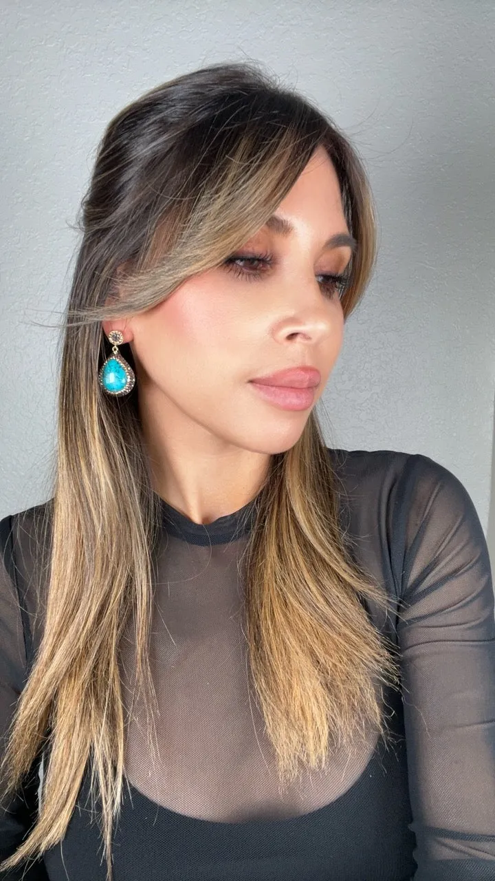 Turquoise 925 Sterling Silver Dangle Earring
