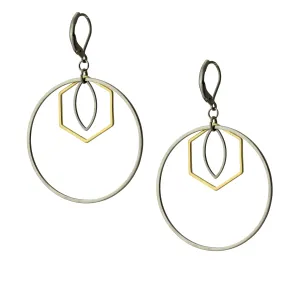 Waterproof "Imperméable” Medium Luxe Hoops in Silver and Gold