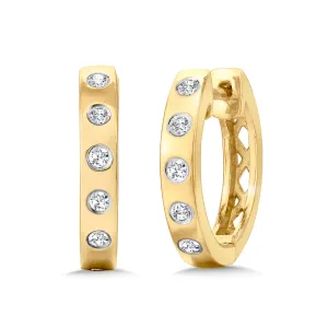 Yellow Gold Diamond Earrings