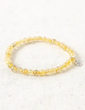 Yellow Rutilated Quartz Mini Gemstone Bracelet